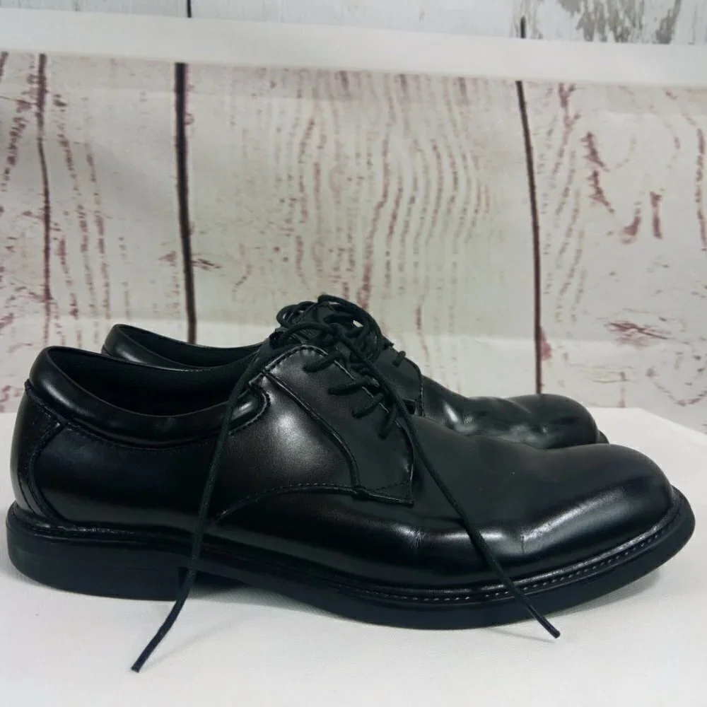 Nunn Bush Comfort Gel Black Leather Dress Shoes